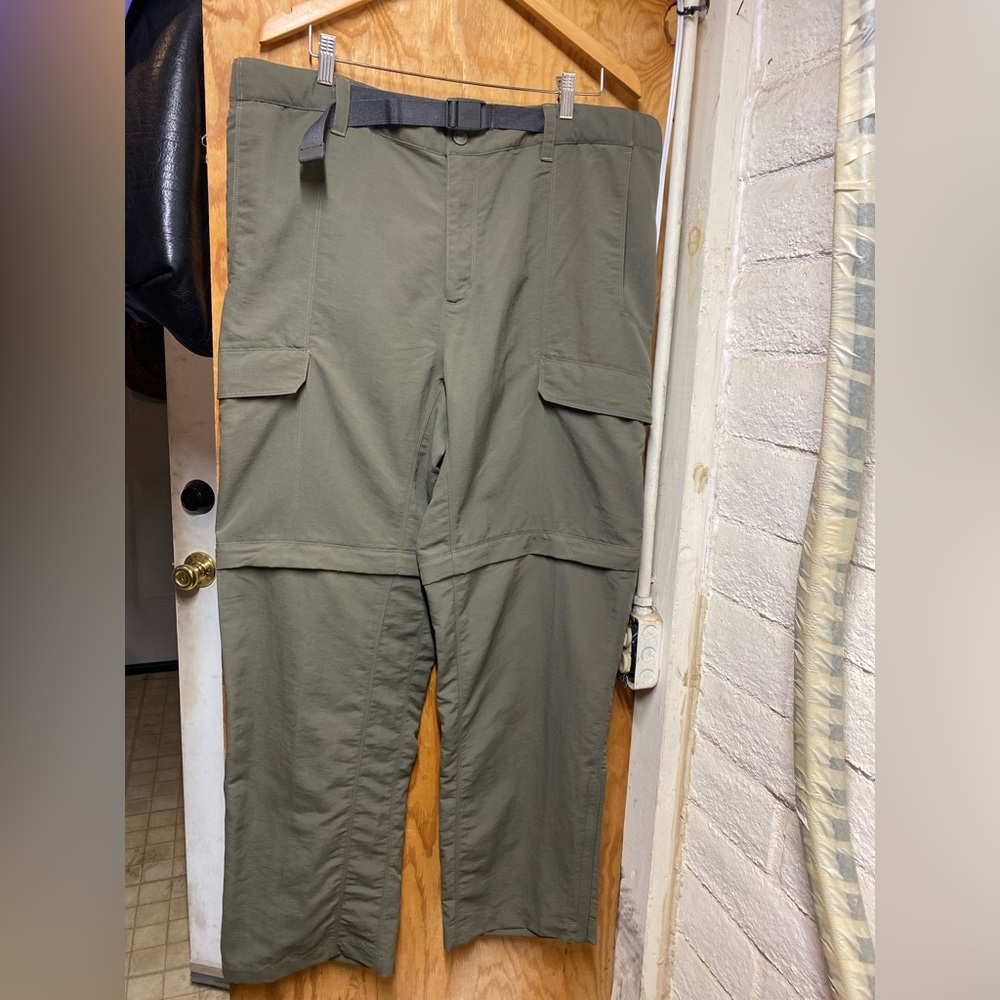 The North Face Nylon Convertible Pants Men's Extra Large‎ Green Hiking Outdoors